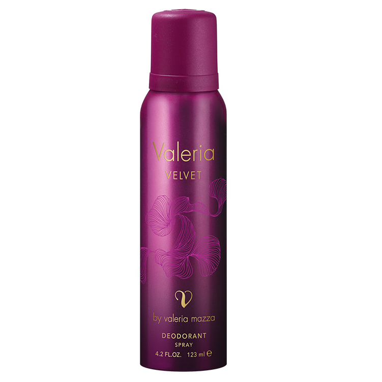 VALERIA MAZZA VELVET DESODORANTE X 123 ML.